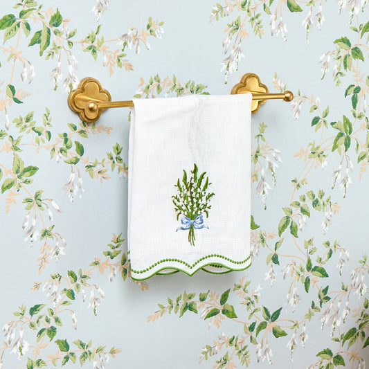 Quatrefoil Brass Hand Towel Rail