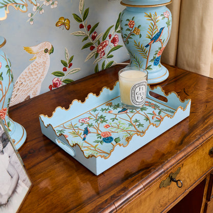 Blue Small Chinoiserie Tray
