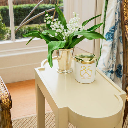 Putty Lacquer Rectangle Side Table