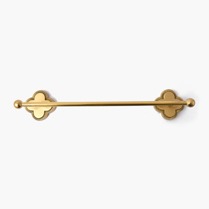 Quatrefoil Brass Hand Towel Rail