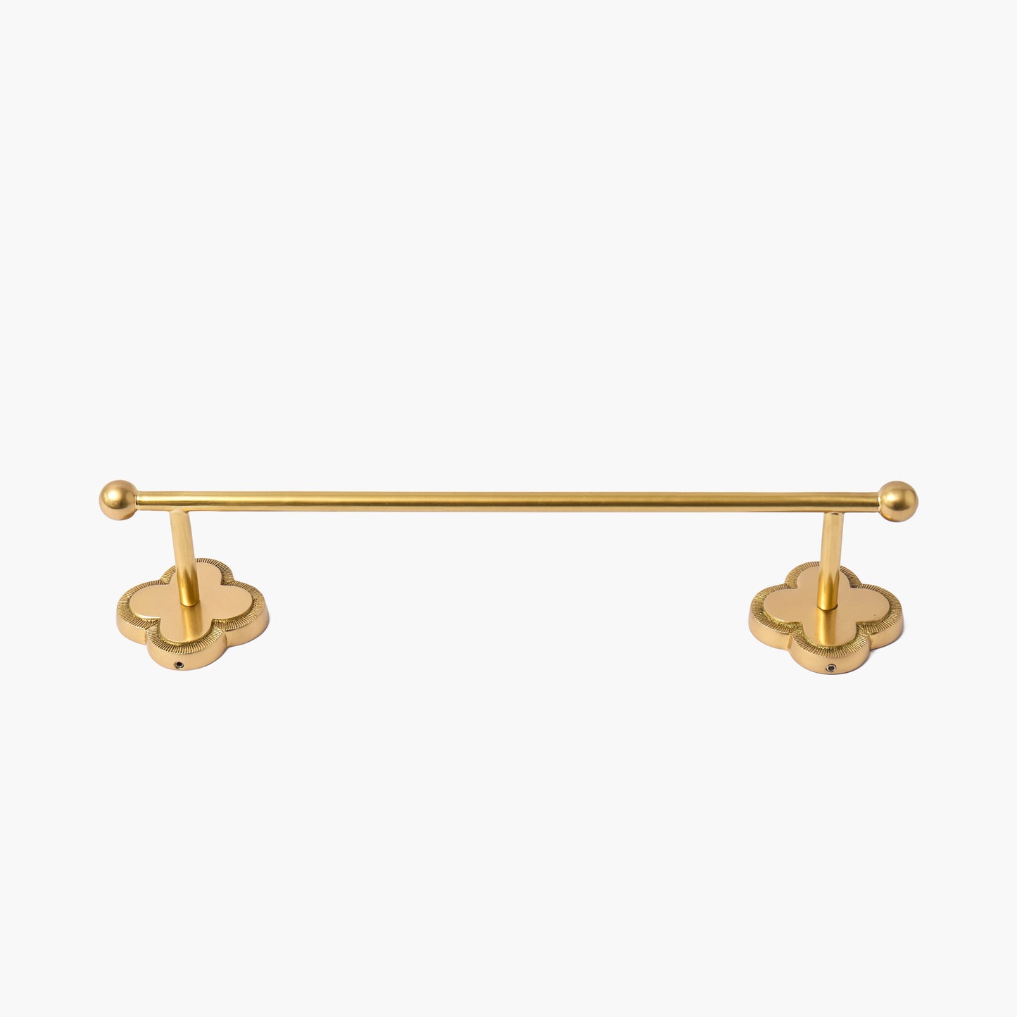 Quatrefoil Brass Hand Towel Rail