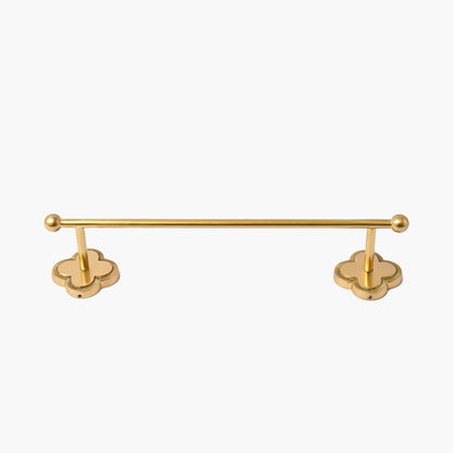 Quatrefoil Brass Hand Towel Rail