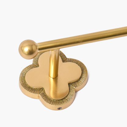 Quatrefoil Brass Toilet Roll Holder