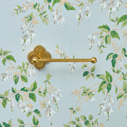 Quatrefoil Brass Toilet Roll Holder