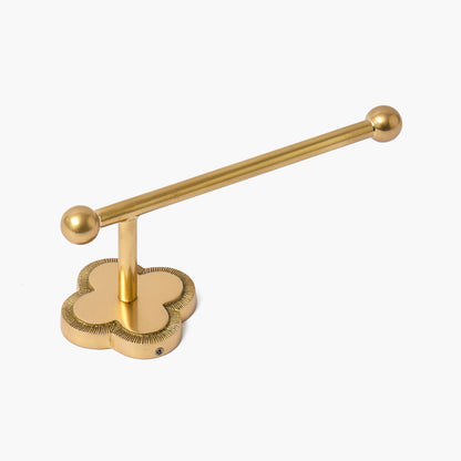 Quatrefoil Brass Toilet Roll Holder