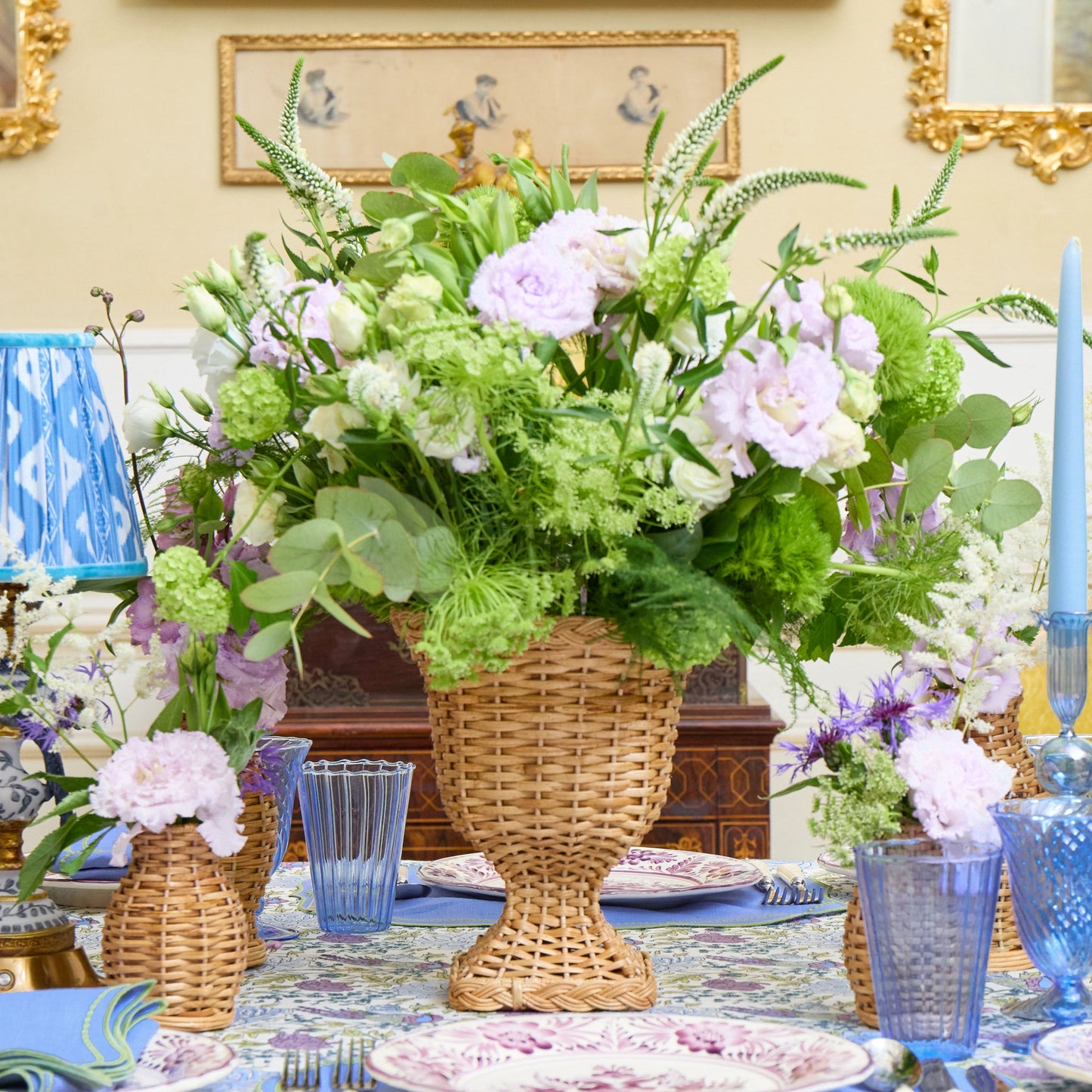 Small Rattan Urn Vase