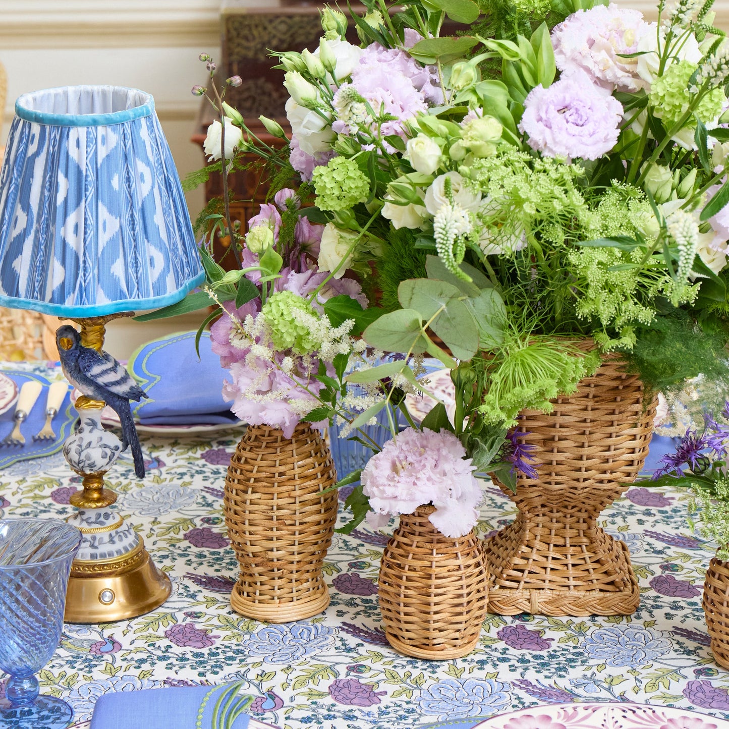Small Rattan Urn Vase