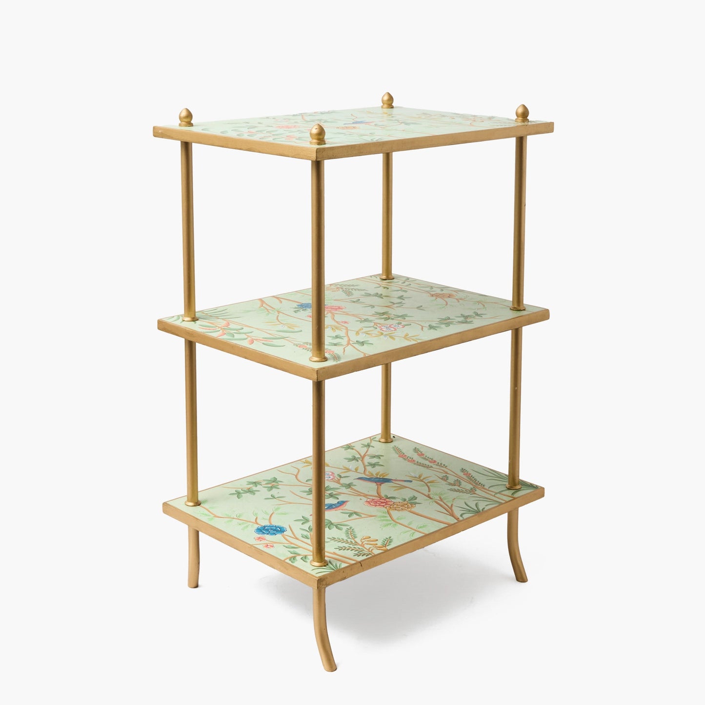 Three-Tier Chinoiserie Tole Side Table