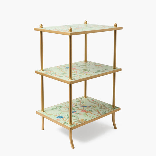 Three-Tier Chinoiserie Tole Side Table