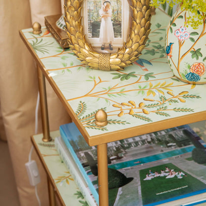 Three-Tier Chinoiserie Tole Side Table